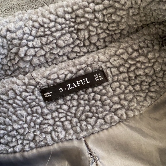 ZAFUL Grey Sherpa Jacket - Picture 4 of 6